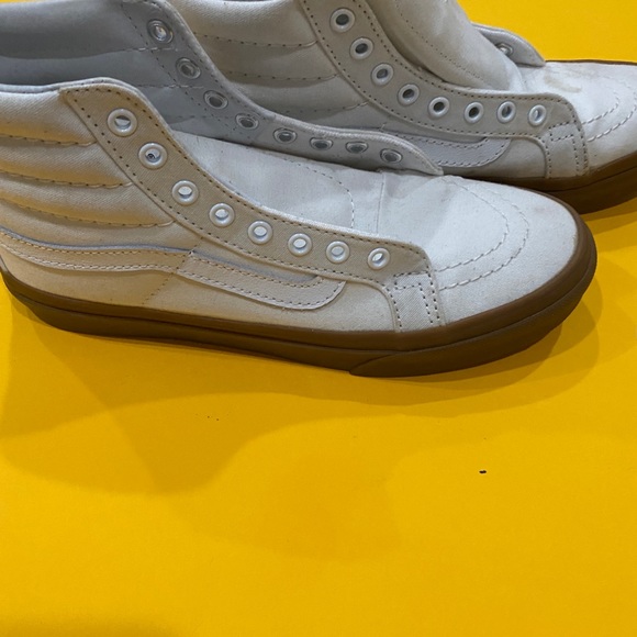 White high top canvas Vans - Picture 5 of 9